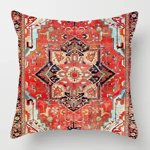 Amity Turkish Ethnic Style Printing Throw Pillow Cover Pillowcase Home Decoration Indian Sofa Cushion Cover 45x45