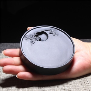 Pierre à encre Longtan Pit Black Dragon Tail, Pierre originale, Motif Nuages ouvrant pour voir la Lune, Cadeau, Place par défaut, Matériau par défaut - Product Image 2