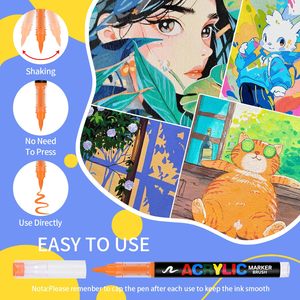 Acrylic Markers 408 Colors, Soft Brush Tip Acrylic Paint Markers,Quick-Drying Waterproof Acrylic Markers for <b>Painting</b> - Product Image 6