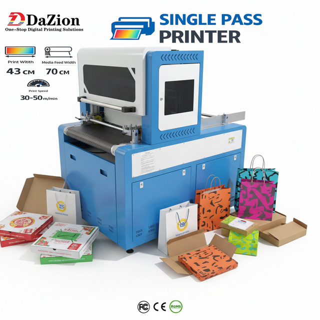 Single Pass Printer for Wooden Boards Leather Fabric Roll-to-Roll High Saturation No Color Shift New Product