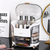 Organisateur de maquillage de luxe transparent à 10 tiroirs, grande boîte de rangement pour cosmétiques, bijoux, soins de la peau, boîte de présentation en plastique pour maquillage