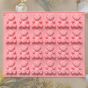 24 cavités grand moule ours gommeux grand ours moule à crayons pour brownie <span class=keywords><strong>muffin</strong></span> <span class=keywords><strong>chocolat</strong></span> ganache gelée pralines caramels moule à bonbons - Product Image 6