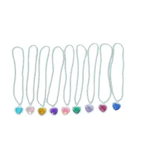 Mode-sieraden Kralen Ketting Plastic Acryl Stone Leuke Hart Loving Hanger Ketting