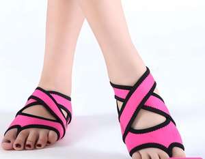 Chaussons de danse de ballet en gros, antidérapants pour l'intérieur, chaussures de yoga, chaussures de danse d'académie, trois tissus souples, maille, chaussons de danse pour femmes - Product Image 3