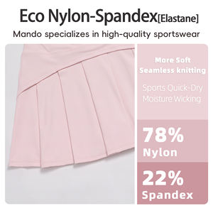 High Stretch Soft Built in Chest Pad Tank Top y bolsillos Falda de golf Conjunto de 2 piezas Conjunto de falda deportiva para correr para mujer - Product Image 5