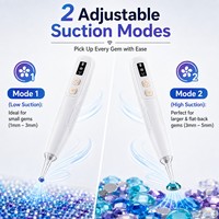 Pena Pengambil Rhinestone Elektrik Presisi dengan Pompa Vakum Mikro, Kontrol 2 Kecepatan, Ujung Transparan, dan Pengisian Daya USB Tipe C
