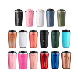 Thermos isotherme à double paroi en acier inoxydable réutilisable avec logo personnalisé, 13 oz et 17 oz, pour les voyages, la voiture, le bureau, les cadeaux d'affaires - Product Image 1