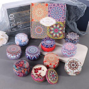 Velas de cera de aromaterapia con diseño de vela de hojalata de estilo bohemio - Product Image 1