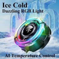 Dissipateur thermique pour téléphone portable à semi-conducteurs avec refroidissement haute puissance et contrôle de température, clip magnétique à fixation arrière, lumière colorée