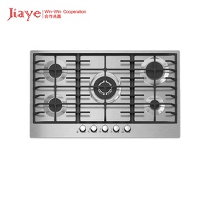 Cuisinière à gaz à 5 brûleurs Usine Prix de gros Appareil ménager Allumage AC Support en fonte Certificat CE Cuisinière intégrée Plaque à gaz - Product Image 5