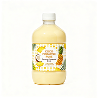 Haoxuan Fabrikası Hindistan Cevizi Ananas İçeceği Şişe Etiketleri Su Geçirmez Kendinden Yapışkanlı İçecek Etiketleri Özel Yapım
