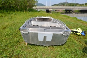 <span class=keywords><strong>Barca</strong></span> a fondo piatto in alluminio da 3,8 m per avventure di canottaggio - Product Image 4