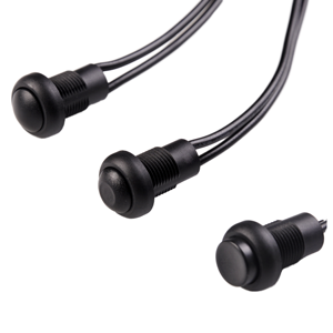 YUHE 12mm 1NO Momentary Latching IP67 Waterproof Nylon Mechanical <b>Push</b> <b>Button</b> <b>Switch</b> with Wire 2A for Home Appliances - Product Image 3