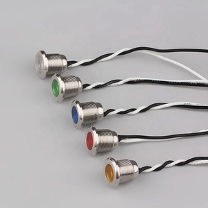 12mm 12V indicatore LED lampada in acciaio inox o cromato IP68 apparecchiature luci per il monitoraggio delle apparecchiature - Product Image 1
