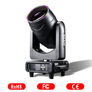 Projecteur à tête mobile Sharpy Beam 7r 230W B22 RGBW avec anneau halo, super lumineux, double prisme à 24 facettes, DMX512, CCT 3200-5600K, pour discothèque, DJ, bar - Product Image 1