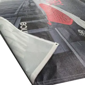 Дизайн на заказ хорошее качество виниловый ПВХ гибкий сетчатый забор баннер широкоформатный Шелковый тканевый оттенок баннер