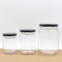 Contenants de Stockage Alimentaire en Verre Rond Transparent de 240 ml, Pots et Bouteilles Vides pour Confiture, Sauces Piquantes, Cornichons et Conserves de Chili – Vente en Gros