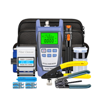 Kit de herramientas de fibra óptica FTTH para conexión en frío y terminación con cortadora de fibra y medidor de potencia óptica