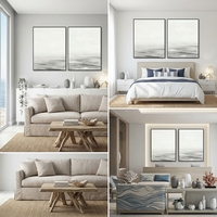 Peintures et décorations murales, paysage minimaliste moderne, impression Giclée sur toile avec cadre en alliage d'aluminium - Décoration murale de taille personnalisable