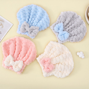 Gorro de secado de pelo de lana sintética Fan Xin Cloud, toalla de lana coral absorbente y gruesa de 23x28 cm para secado rápido después del ducha - Product Image 2