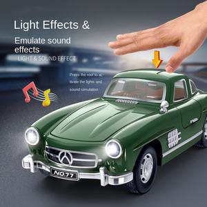 Jouet de voiture à inertie en plastique ABS pour enfants musique légère modèle de porte manuel classique échelle <span class=keywords><strong>1</strong></span>:32 âges 5-7 cadeaux de maternelle transfrontaliers - Product Image 2