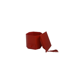 Caja de cajón octogonal en forma de corazón para arreglos florales Caja de regalo floral eterna para velas de graduación de tapa doctoral - Product Image 5