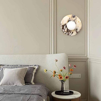 Applique murale LED créative en marbre, style minimaliste postmoderne, pour salon, chambre, couloir, mur de fond et chevet
