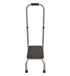 Bangku pijakan kaki 250lbs tugas berat, kaki baja, rangka konstruksi tunggal dapat dilepas, Platform karet Anti selip - Product Image 1
