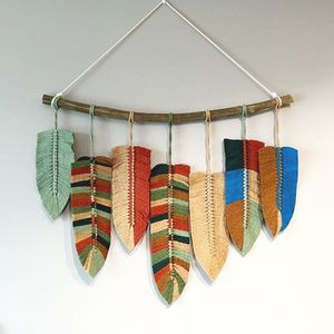 Inssimia mur feuilles marocaines coloré chez l'habitant entrée tissé à la main chambre décoration <span class=keywords><strong>tapisserie</strong></span> - Product Image 4