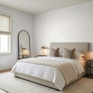 High-end Florals Pattern Nonwoven Wall Covering <b>Fabric</b> <b>Waterproof</b> Anti-mildew Upholstery 100% ES Fiber Very Lightweight Bedroom - Product Image 6