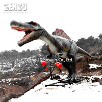 Tyrannosaurus Animatronic dinozor öğe alışveriş merkezleri için kamusal alanlar için dayanıklı Metal havaalanları anaokulu okulları