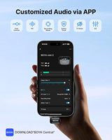 Microphones Lavalier sans Fil BOYA Mini 2 pour Smartphone, Microphone sans Fil pour Enregistrement Vidéo et Vlogging