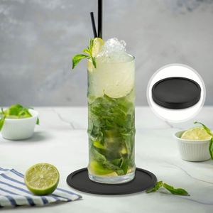Sous-verre publicitaire personnalisable en silicone rond de 7 cm/8 cm/9 cm, isolant, antidérapant et anti-brûlure avec logo imprimé - Product Image 5