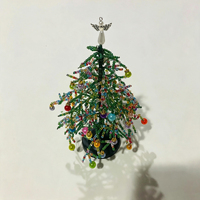 Kit de Bricolage Innovant et Adorable pour Mini Sapin de Noël en Acrylique de Haute Qualité, Fonctionnant à Piles, avec Base de Table 100-500