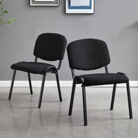 Chaise de bureau moderne en métal sans accoudoirs, en tissu, pour étudiants, idéale pour l'école, l'hôpital, la maison ou le bureau – Prix abordable