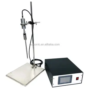 1kw laboratório ultrassônico reator 20khz, liga de titânio, homogenizador ultrassônico, sonicador para processador líquido