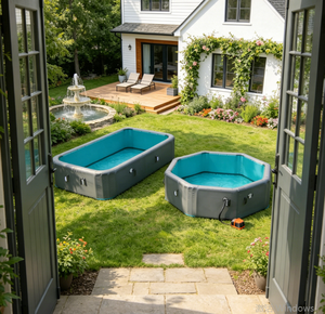 Piscina Inflable Grande y Profunda de PVC con Tecnología Drop Stitch, Piscina Portátil Personalizada para Exteriores y Jardín, para Adultos y Niños - Product Image 4