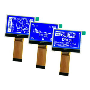 Giá thấp 12864 254 STN màu xanh tiêu cực COG + FPC Dot Matrix LCD màn hình hiển thị module 3V st7565r mô-đun đơn sắc - Product Image 1