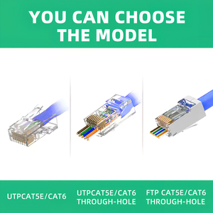 Số lượng lớn RJ45 Ethernet kết nối cấp công nghiệp CAT5E/Cat6 cho mạng CCTV dòng điện thoại ứng dụng pha lê đầu Jar bao bì - Product Image 4