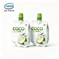 Pochette à bec verseur de type pingouin, à soufflets latéraux, de qualité alimentaire, pour eau de coco, jus de fruits, gelée, personnalisable