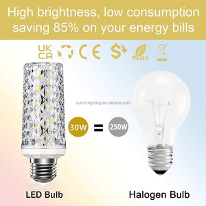 モダンクリスタルランプE14/E27 LED電球30W = 250W E27ハロゲン電球2025 - Product Image 2