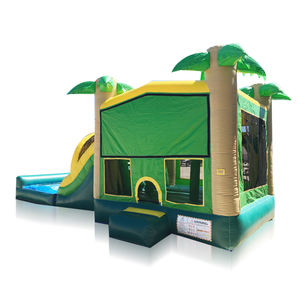 סין מסחרי מכירה חם למכירה עץ קוקוס טרופי מתנפחים יער טרופי מתנפחים קפיצות בית - Product Image 1