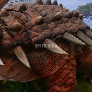 Modèle de dinosaure Ankylosaurus animatronique imprimé en 3D grandeur nature personnalisé pour les parcs à thème intérieurs/extérieurs et les musées |   Peau imperméable - Product Image 5