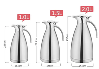 Carafe thermique en acier inoxydable pour eau chaude, carafe à eau isolée, Pots à café et bouilloire à thé