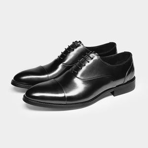 Zapatos Oxford Formales de Negocios para Hombre de Alta Calidad, con Punta Cerrada, de Cuero, Transpirables, con Cordones, Hechos a Mano, de Alta Gama, Casuales y Duraderos - Product Image 3
