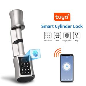 WIFI Smart TUYA Fingerprint Door Lock Siri Phone <strong>App</strong> US Locks Smart Home Remote Control Wireless Lock Cylinder - Product Image 1
