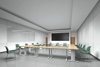 Table pliante moderne et portable, gain de place, bureau à domicile, table pliable légère, rangement facile, table de réunion et de formation pliable