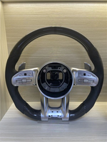 Volant en cuir pleine fleur compatible avec Benz C43 GLC63 E53 CLS53 A220 S560 GLE63 W205 W206 W204 W213 W222 W207 W219 W218 AMG W211