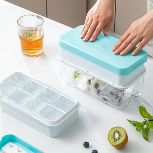 <span class=keywords><strong>New</strong></span> Ice Cube lưới xách tay Ice Maker linh hoạt Silicone Ice Cube khay khuôn mẫu với có thể tháo rời nắp cho whisky - Product Image 1
