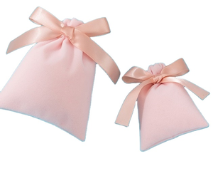 OEM ODM Bulk Dust Bags Pouch Manufacture Wholesales Custom Logo Bracelet <b>Ring</b> Jewelry Small Pink Drawstring Velvet Bags - Product Image 2